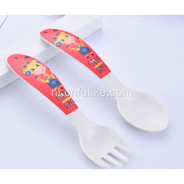 Kleurrijke Plastic Kiddy Besteklepel Set